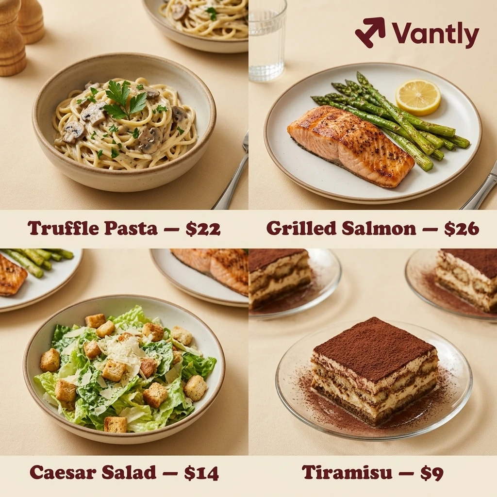 Menu product grid